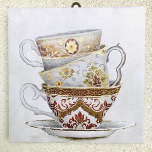 🔥Teacup painting on canvas🔥